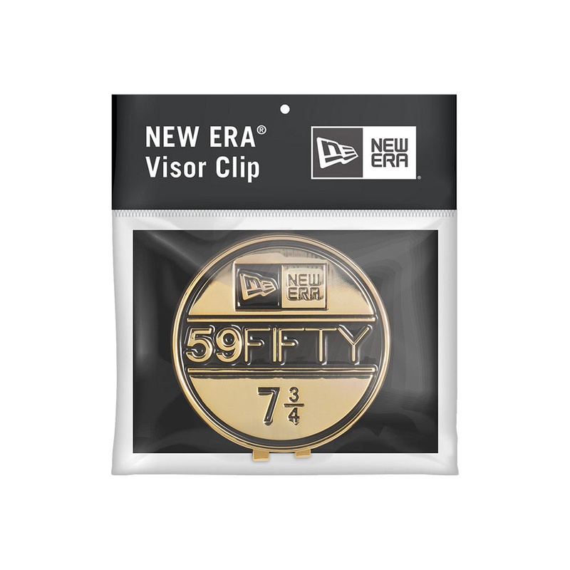 NEW ERA BLACK & GOLD VISOR STICKER 734 CLIP