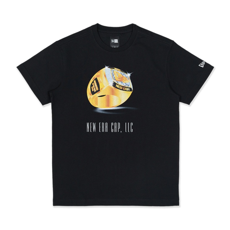 NEW ERA CHAMPION RING BLACK SHORT SLEEVE T-SHIRT