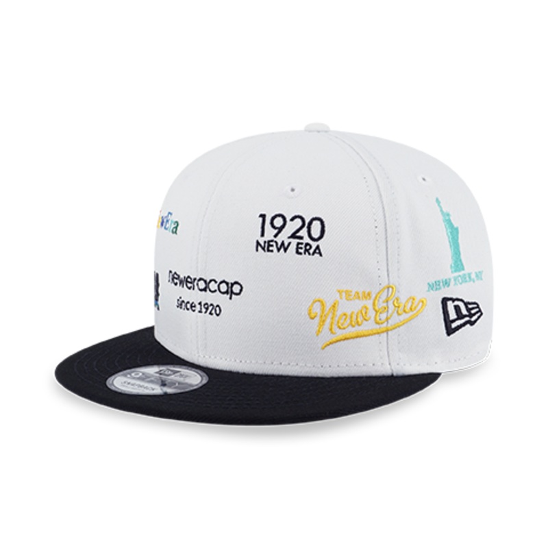NEW ERA MULTI LOGO WHITE 9FIFTY CAP