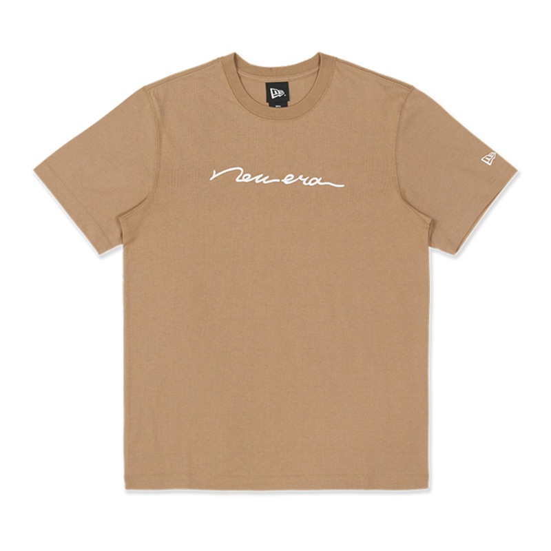 NEW ERA SCRIPT KHAKI SHORT SLEEVE T-SHIRT