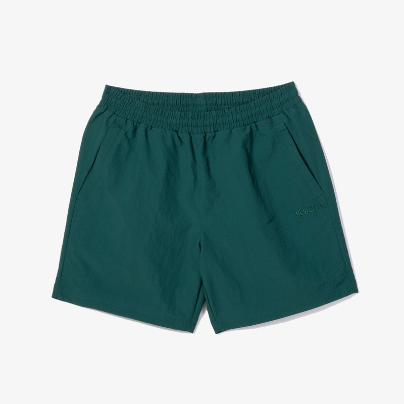 NEW ERA SUMMER NYLON DARK GREEN SHORTS