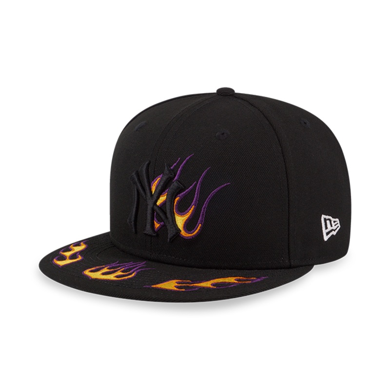 NEW YORK YANKEES FLAME BLACK 59FIFTY CAP