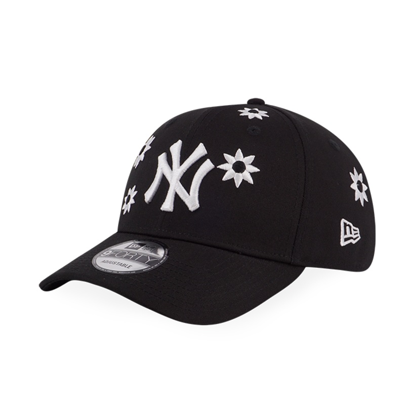 NEW YORK YANKEES FLOWER EMBROIDERY BLACK 9FORTY CAP