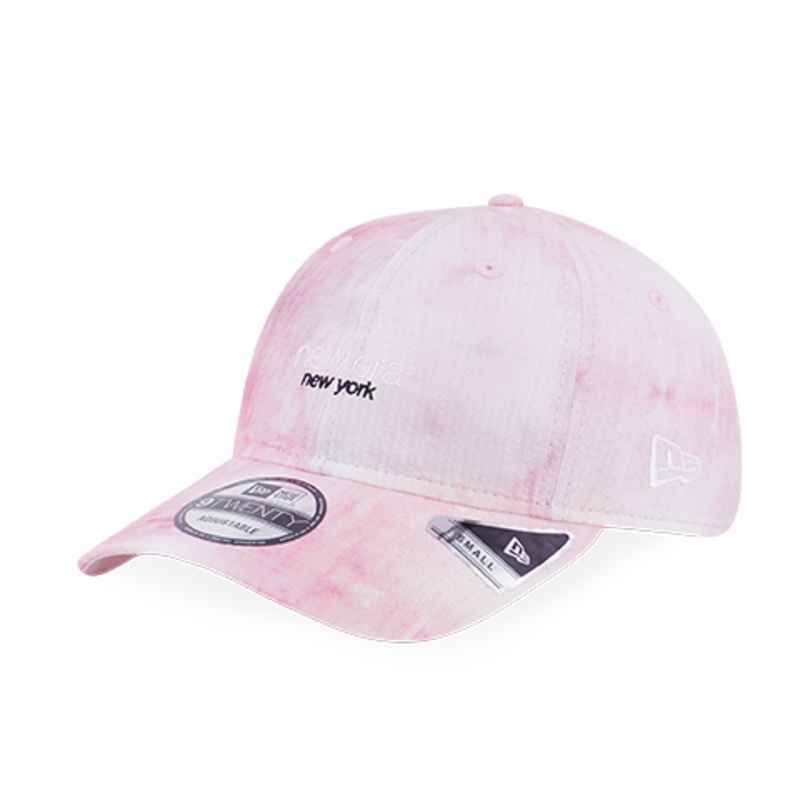 SEERSUCKER TIE DYE PRINT NEW ERA OPEN PINK 9TWENTY SMALL CAP
