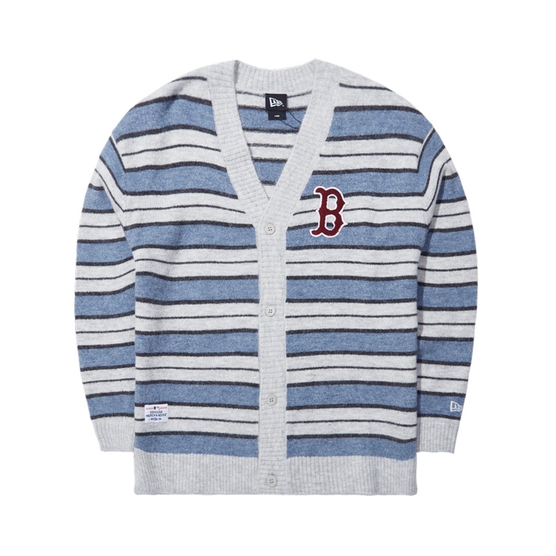 BOSTON RED SOX 90’S GRUNGE BLLUE STRIPE CARDIGAN
