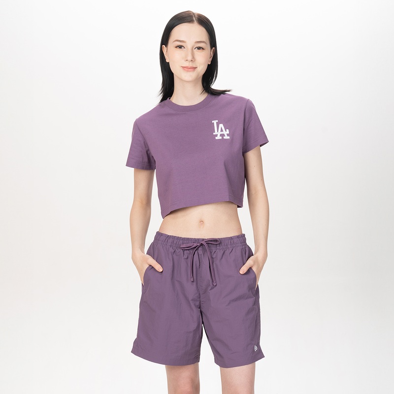 LOS ANGELES DODGERS COLOR ERA PURPLE DUSK WOMEN CROP TEE