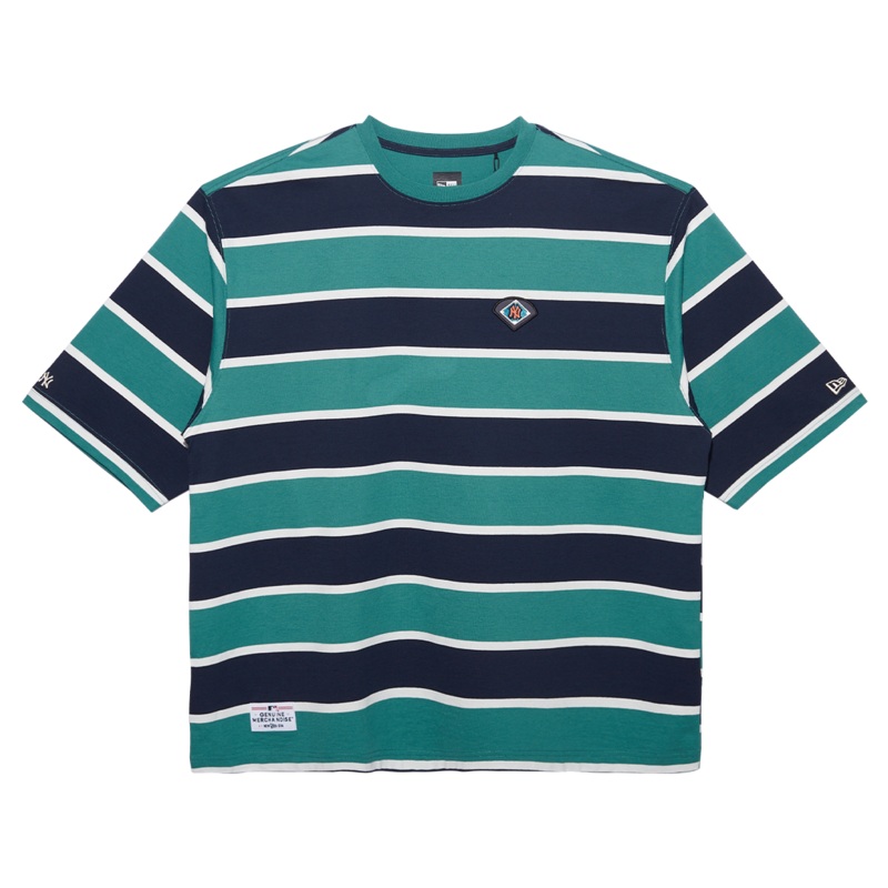 MLB NEW YORK YANKEES  TABLE GAME GREEN STRIPE SHORT SLEEVE T-SHIRT
