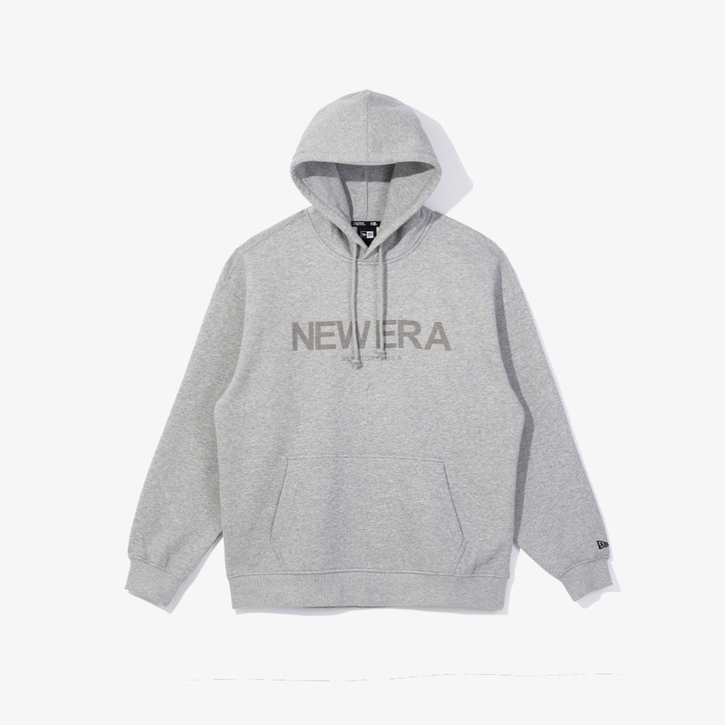 NEW ERA ESSENTIAL GRAY RELAXED HOODIE