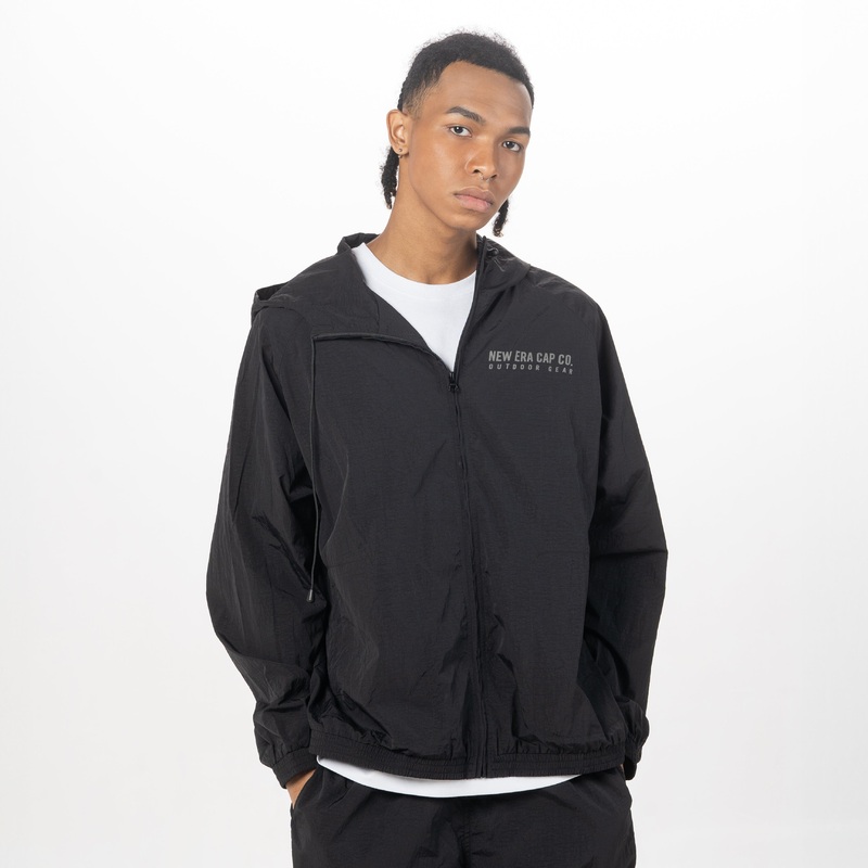 NEW ERA SYNOPTIC CHART MAP  BLACK WINDBREAKER JACKET