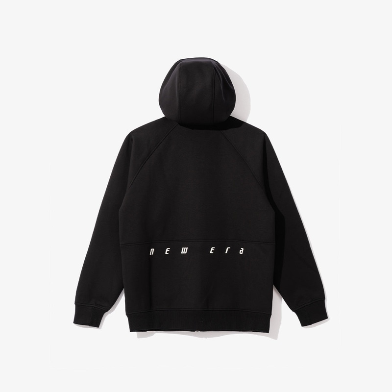 NEW ERA TECH AIR FLEECE BLACK ZIP FRONT HOODIE