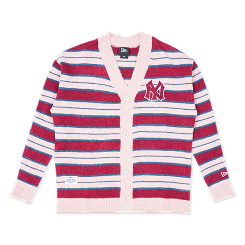 NEW YORK YANKEES 90’S GRUNGE RED STRIPE CARDIGAN