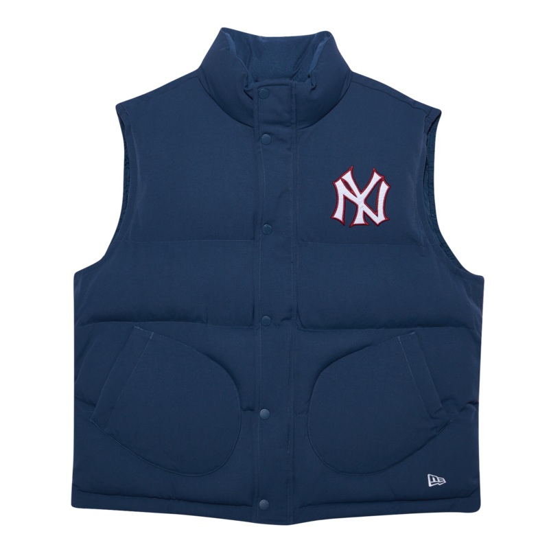 NEW YORK YANKEES RETRO ACADEMIA NAVY PADDED VEST JACKET