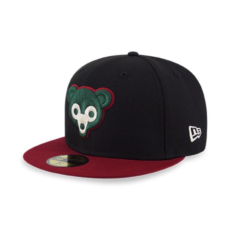 59FIFTY PACK – FESTIVAL CHICAGO CUBS COOPERSTOWN CARDINAL VISOR BLACK 59FIFTY CAP