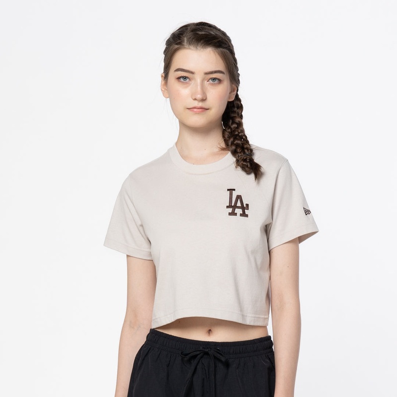 LOS ANGELES DODGERS COLOR STORY STONE WOMEN CROP TEE