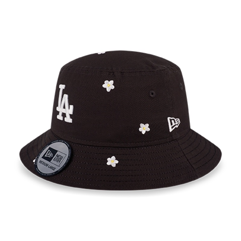 LOS ANGELES DODGERS MINI FLORAL BROWN SUEDE TAPERED BUCKET