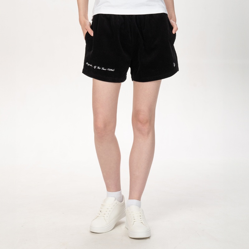 NEW ERA CORDUROY BASIC BLACK WOVEN SHORTS – ORIGINATORS OF THE TRUE FITTED