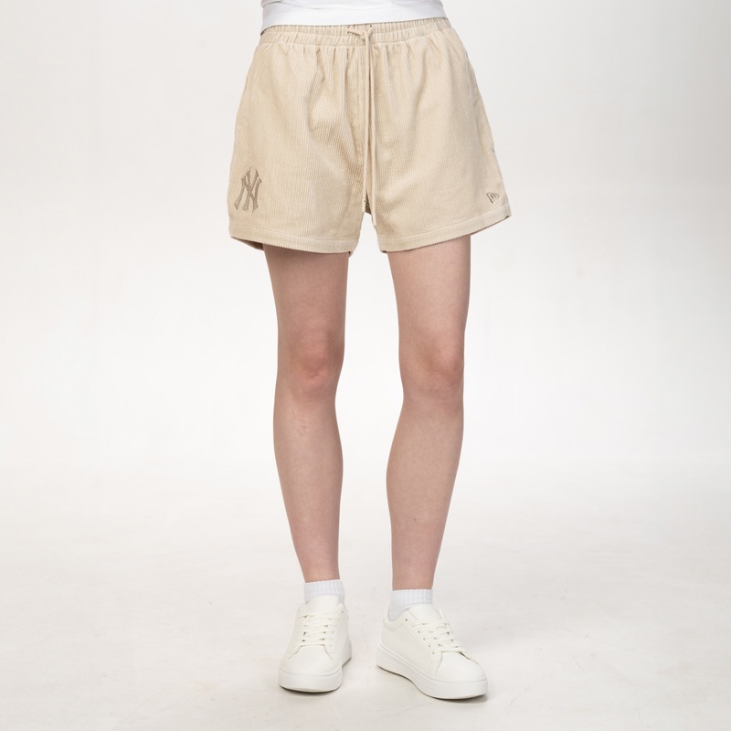NEW ERA CORDUROY BASIC NEW YORK YANKEES STONE WOVEN SHORTS