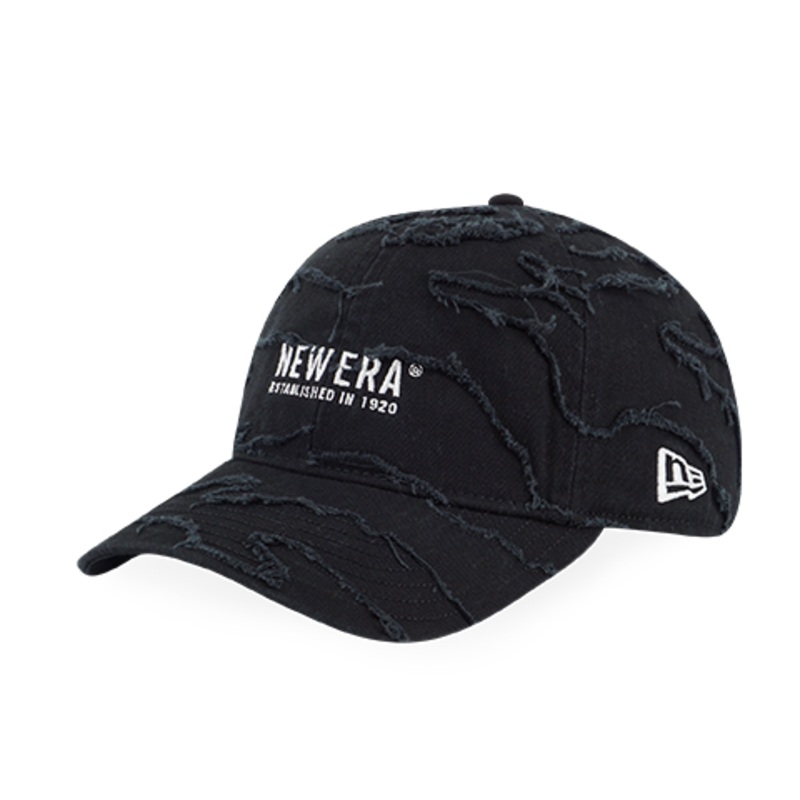 NEW ERA DESTROYED CAMO BLACK 9FORTY CAP