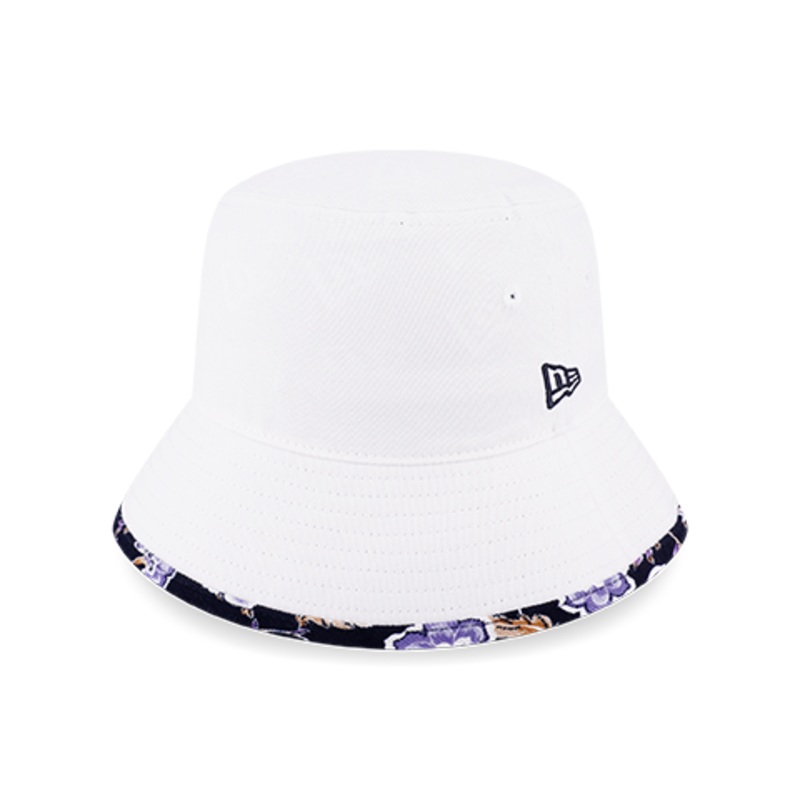 NEW ERA FESTIVAL FLORAL ALL-OVER PRINT BRIM WHITE BUCKET 01