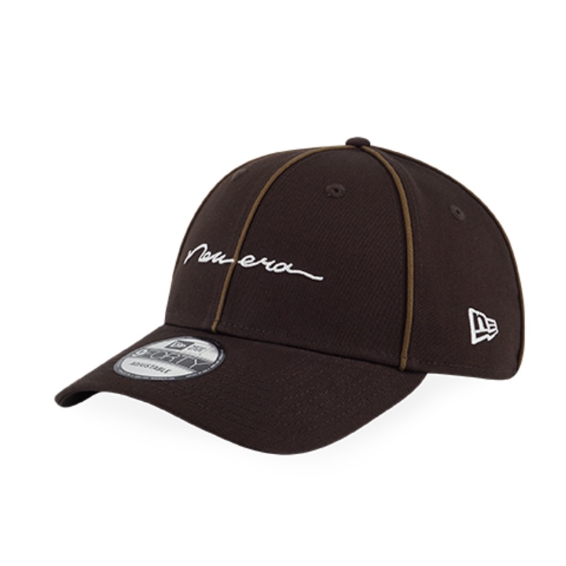 NEW ERA PIPING BROWN SUEDE 9FORTY CAP