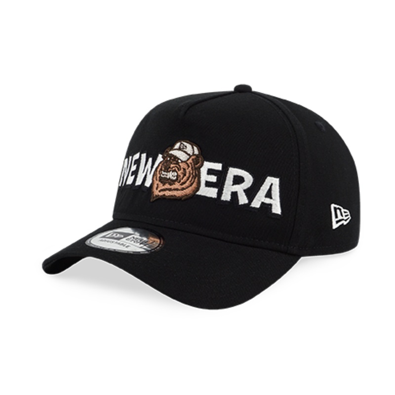 NEW ERA WILD ADVENTURE CARTOON BEAR BLACK 9FORTY AF CAP
