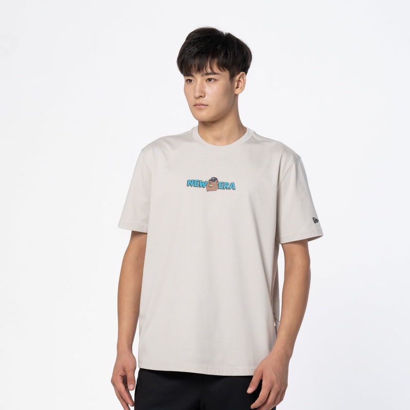 NEW ERA WILD ADVENTURE CARTOON BEAR STONE SHORT SLEEVE T-SHIRT