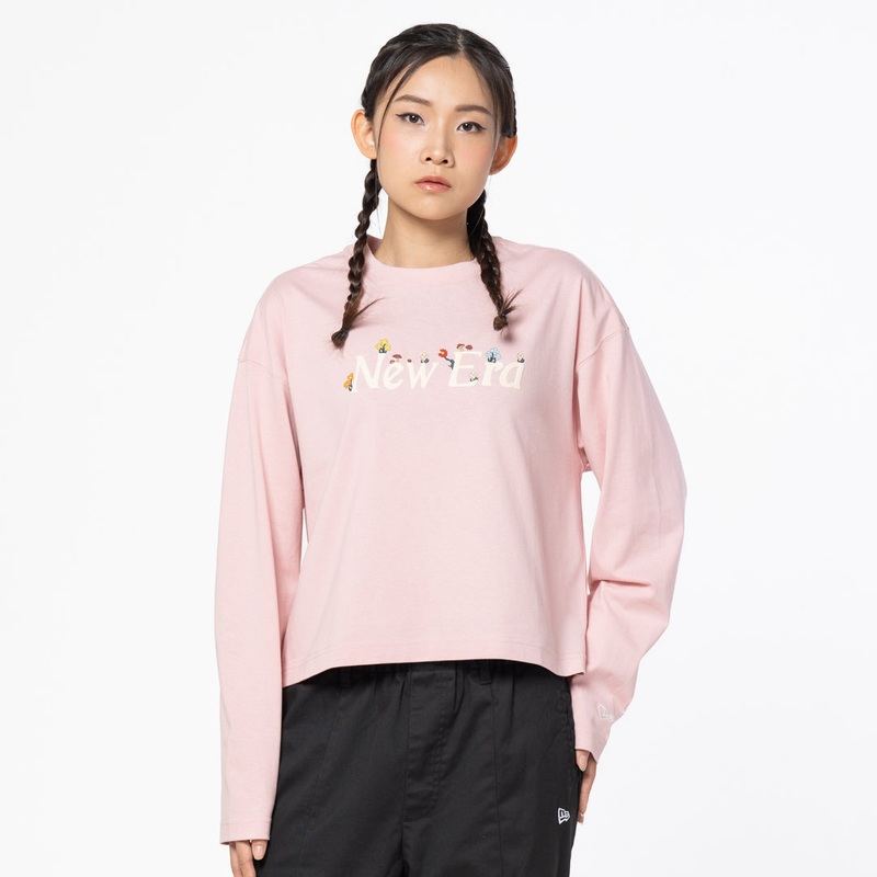 NEW ERA WILD FLORAL PINK ROUGE WOMEN LONG SLEEVE T-SHIRT