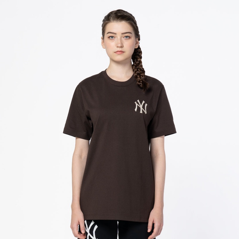 NEW YORK YANKEES COLOR STORY BROWN SUEDE SHORT SLEEVE T-SHIRT