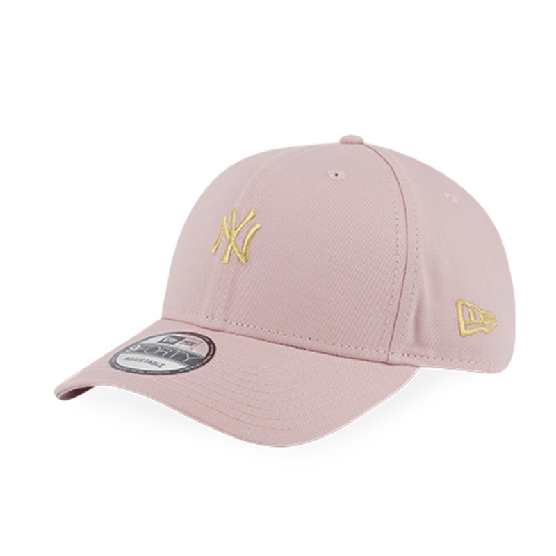 NEW YORK YANKEES COLOR STORY MINI MLB LOGO PINK ROUGE 9FORTY CAP