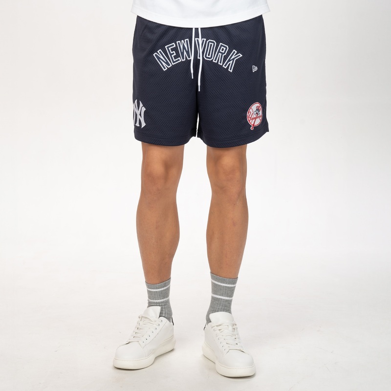 NEW YORK YANKEES MLB SOCCER NAVY MESH SHORTS