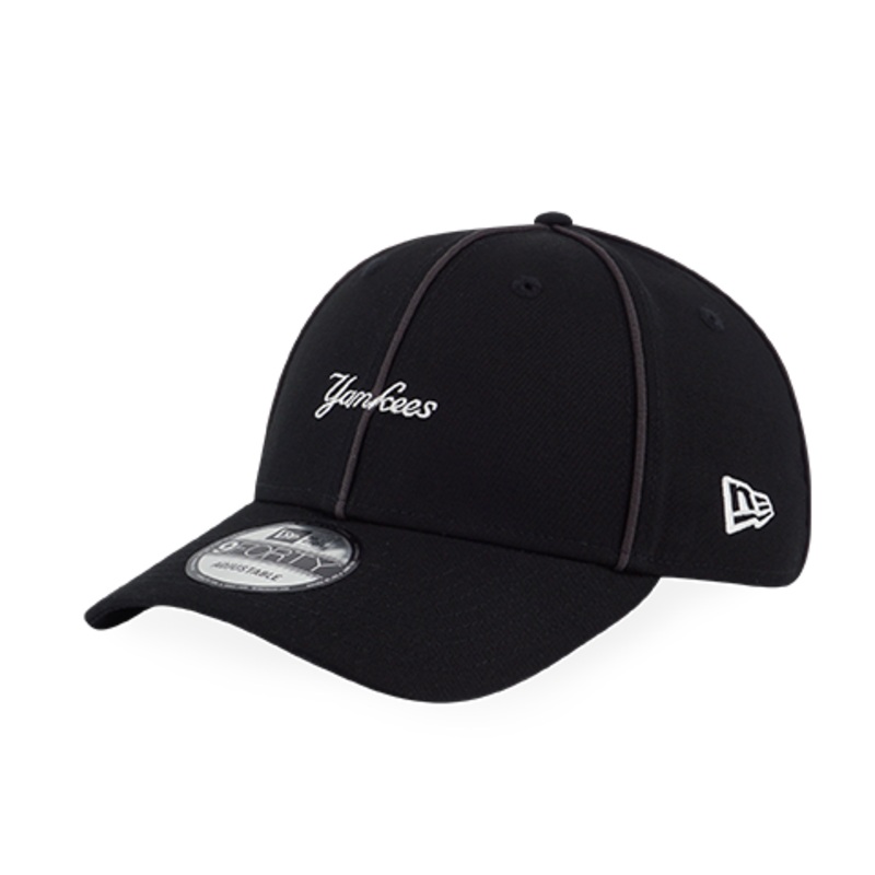 NEW YORK YANKEES PIPING BLACK 9FORTY CAP