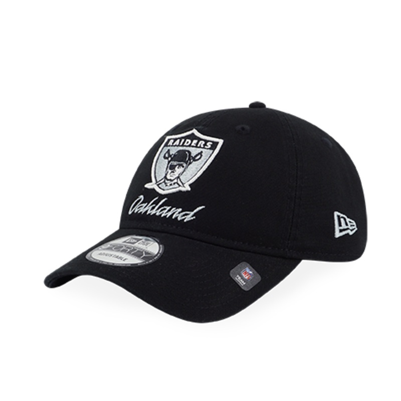 OAKLAND RAIDERS NFL CANVAS WASH BLACK 9FORTY UNST CAP