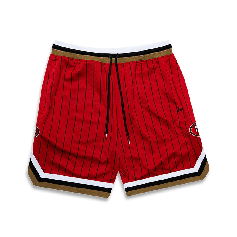 SAN FRANCISCO 49ERS OVERSIZED RED BASKETBALL SHORTS