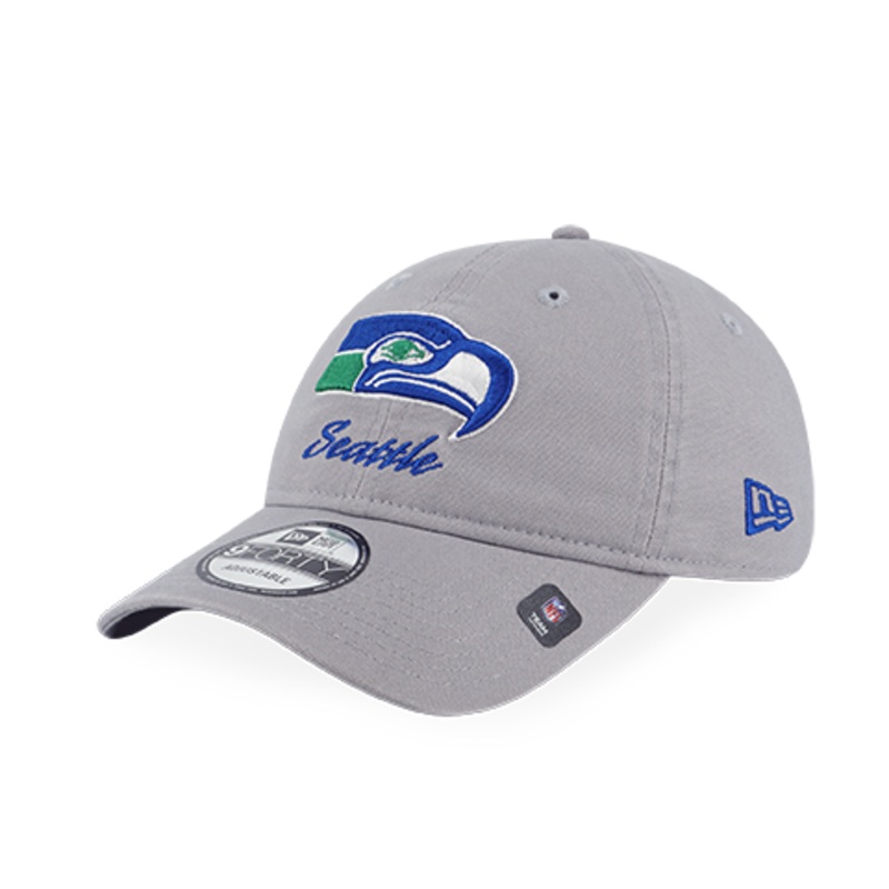 SEATTLE SEAHAWKS NFL CANVAS WASH GRAY 9FORTY UNST CAP