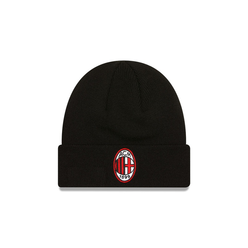 AC MILAN LOGO BLACK CUFF KNIT BEAINE