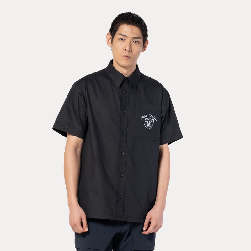 LAS VEGAS RAIDERS LEAGUE MIX BLACK WOVEN SHIRT