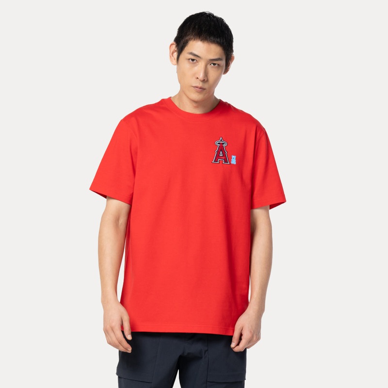 LOS ANGELES ANGELS BEAR SCARLET REGULAR SHORT SLEEVE T-SHIRT