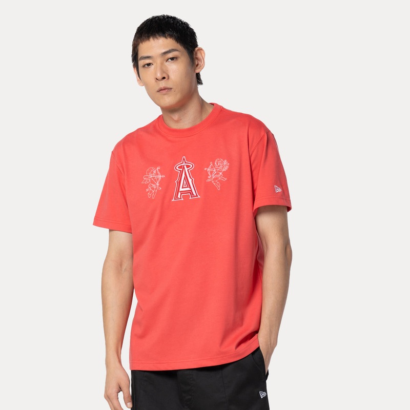 LOS ANGELES ANGELS MY VALENTINES – ANGELS LAVA RED REGULAR SHORT SLEEVE T-SHIRT