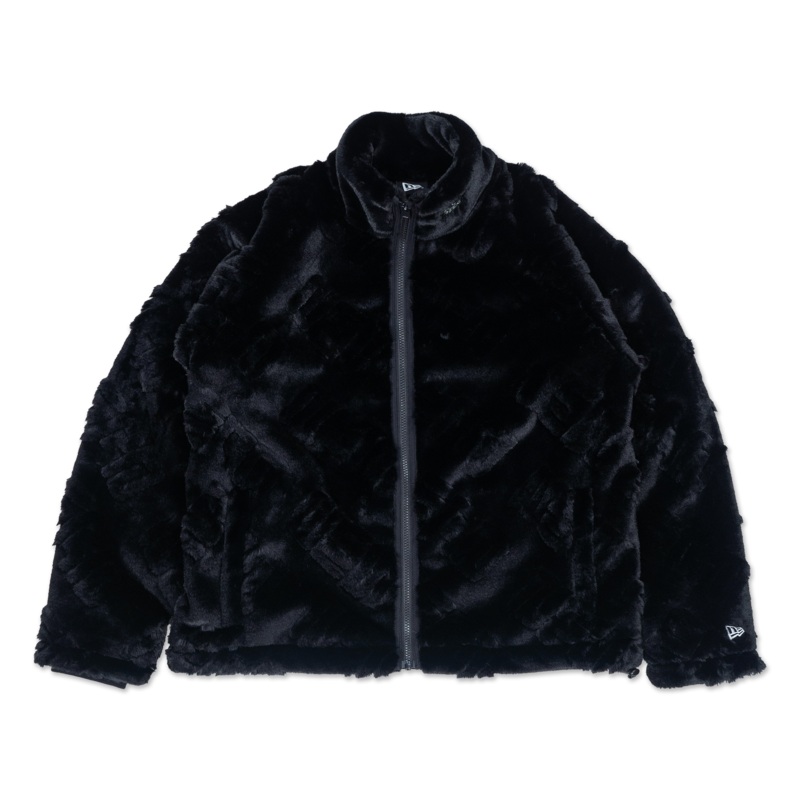 NEW ERA ALL OVER LOGO BLACK PADDED JACKET