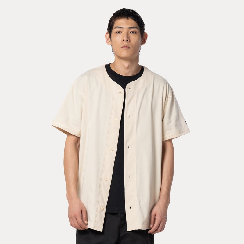 NEW ERA BASIC LIGHT CREAM BASEBALL JERSEY