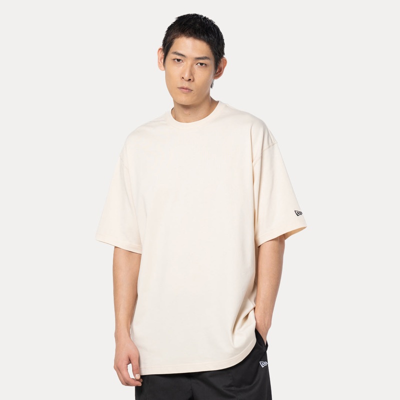NEW ERA BASIC LIGHT CREAM OVERSIZED SHORT SLEEVE T-SHIRT