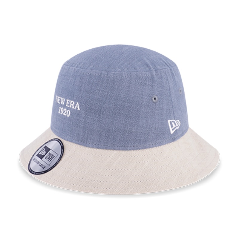 NEW ERA SOFT NATURE – LINEN STONE BRIM BLUE TAPERED BUCKET