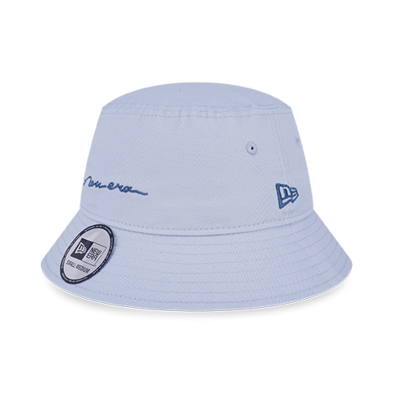 NEW ERA SOFT NATURE – PLANTS ALL OVER INNER PRINT SOFT BLUE TAPERED BUCKET