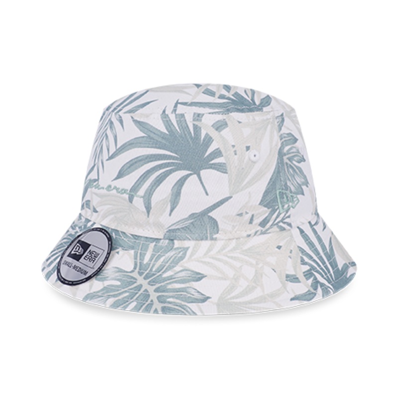NEW ERA SOFT NATURE – PLANTS ALL OVER PRINT WHITE TAPERED BUCKET
