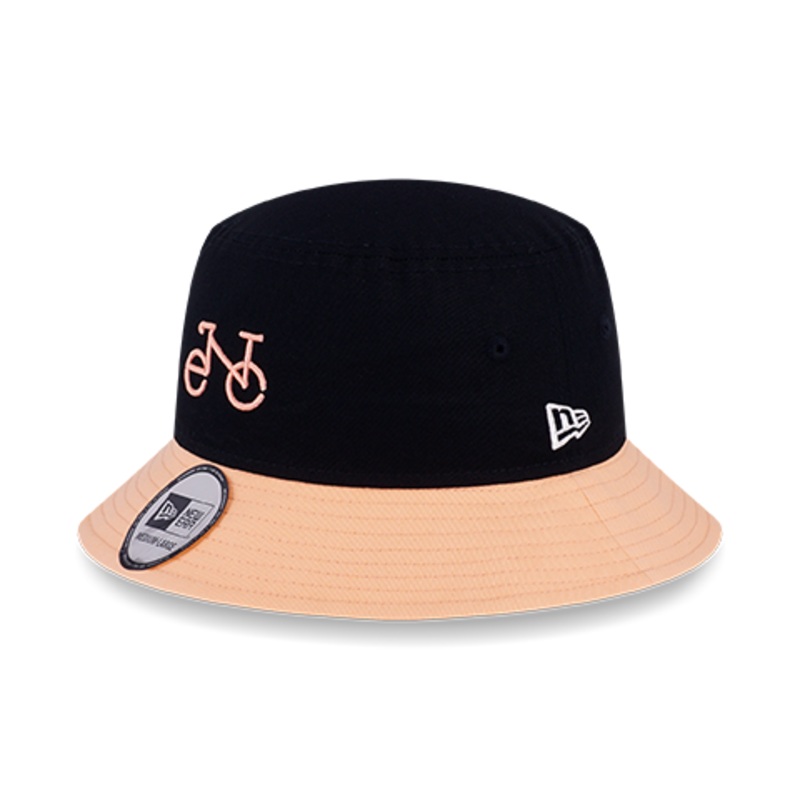NEW ERA SPORTS CLUB – BIKE PEACH VISOR BLACK BUCKET 01