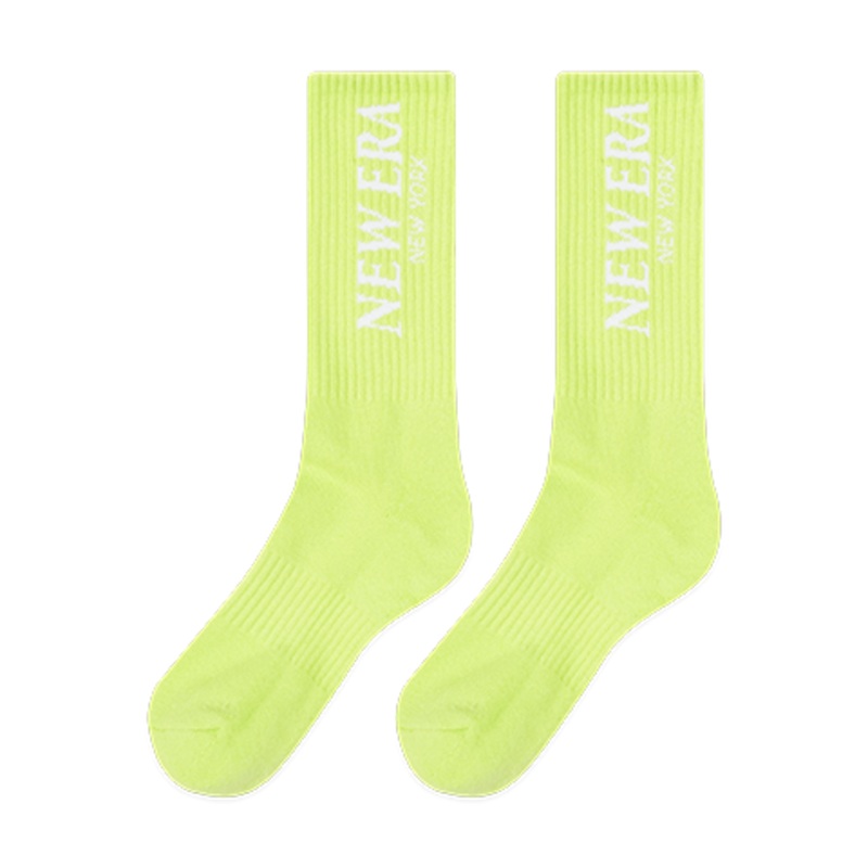 NEW ERA SPORTS CLUB – TENNIS 2 PACK CYBER GREEN AND WHITE SOCKS