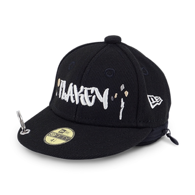 NEW ERA X FLAKEY (FRANKIE) REPREVE BLACK CAP POUCH KEYCHAIN MINI BAG