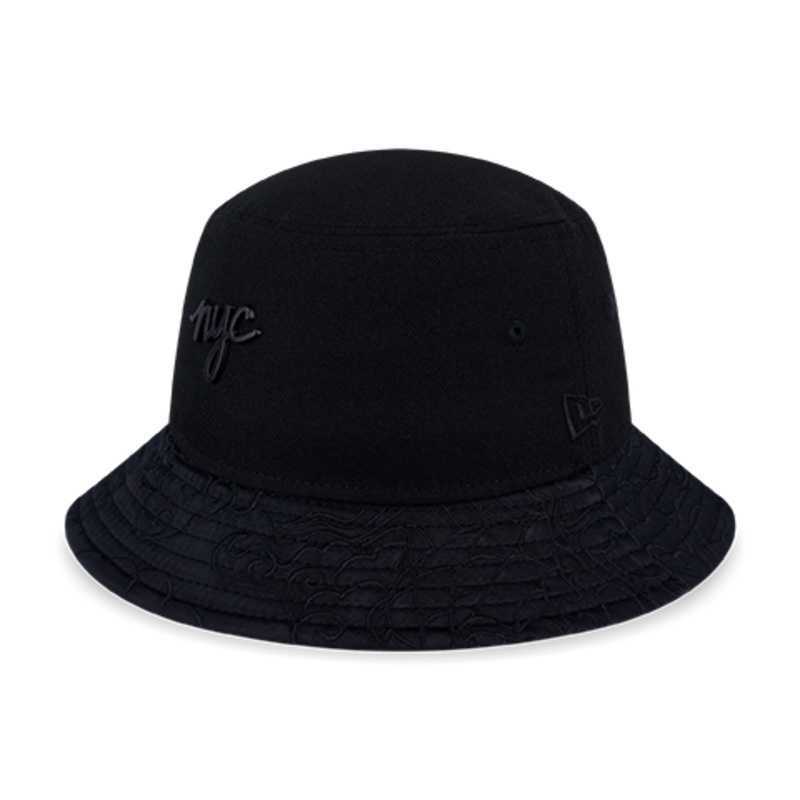 NEW ERA YEAR OF THE DRAGON ALL OVER PRINT BRIM BLACK BUCKET 01