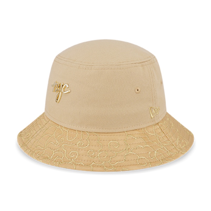 NEW ERA YEAR OF THE DRAGON ALL OVER PRINT BRIM GOLD BUCKET 01