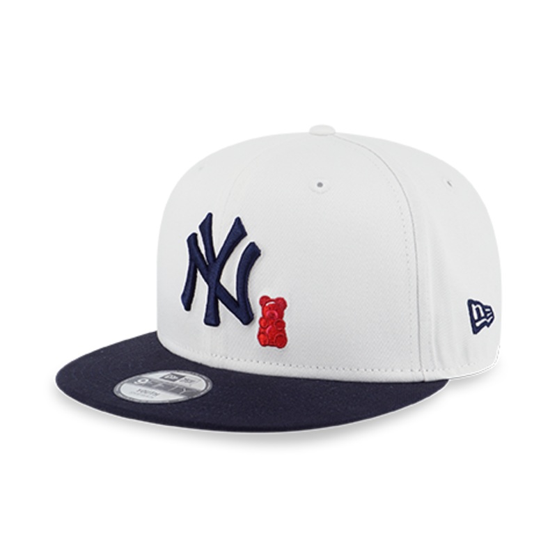 NEW YORK YANKEES BEAR NAVY VISOR WHITE KIDS 9FIFTY CAP